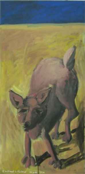 hund in holland 50x100cm akryllwd