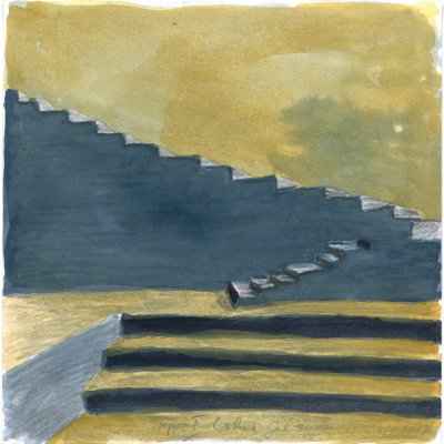 Treppe I 15x15cm aquarell