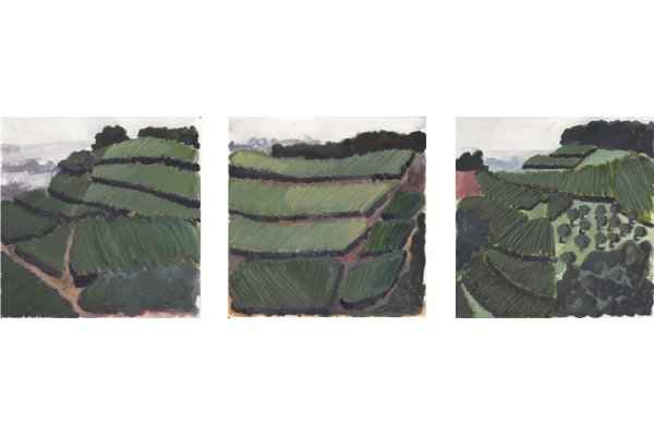 suedbaden triptychon 15x15cm aquarell