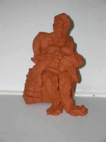 bozzetti mit hund 002 terracotta